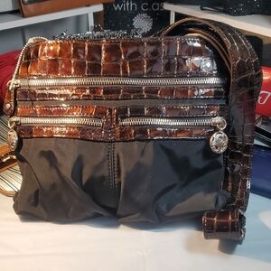 Brighton Nylon/Patent Leather Bag